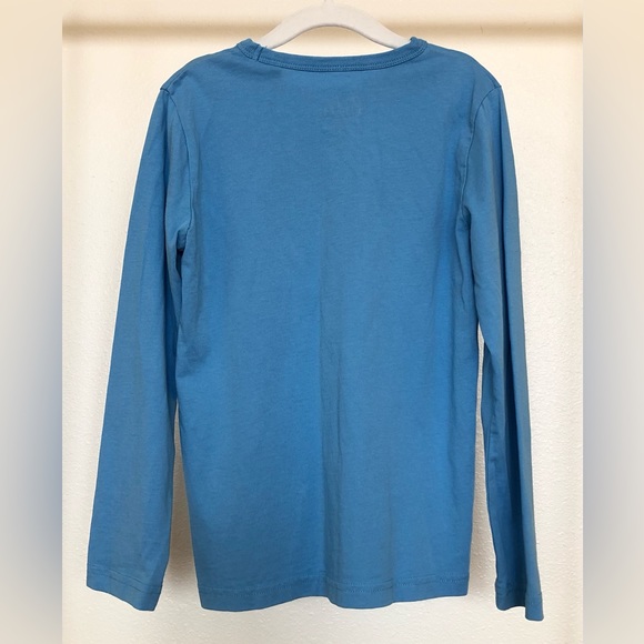 Boden Size 7-8Y Blue Graphic Shirt with Skating Hedgehog/Porcupine - Picture 2 of 4